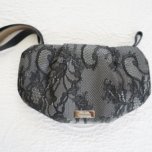 Valentino Black Lace Overlay Clutch